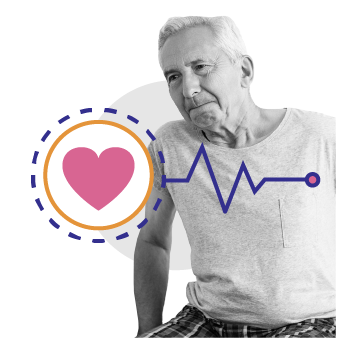 image of older man with heart failure