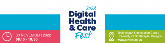 DigiFest22 event banner with date and location. 30 November 2022. University of Strathclyde Technology and Innovation Centre